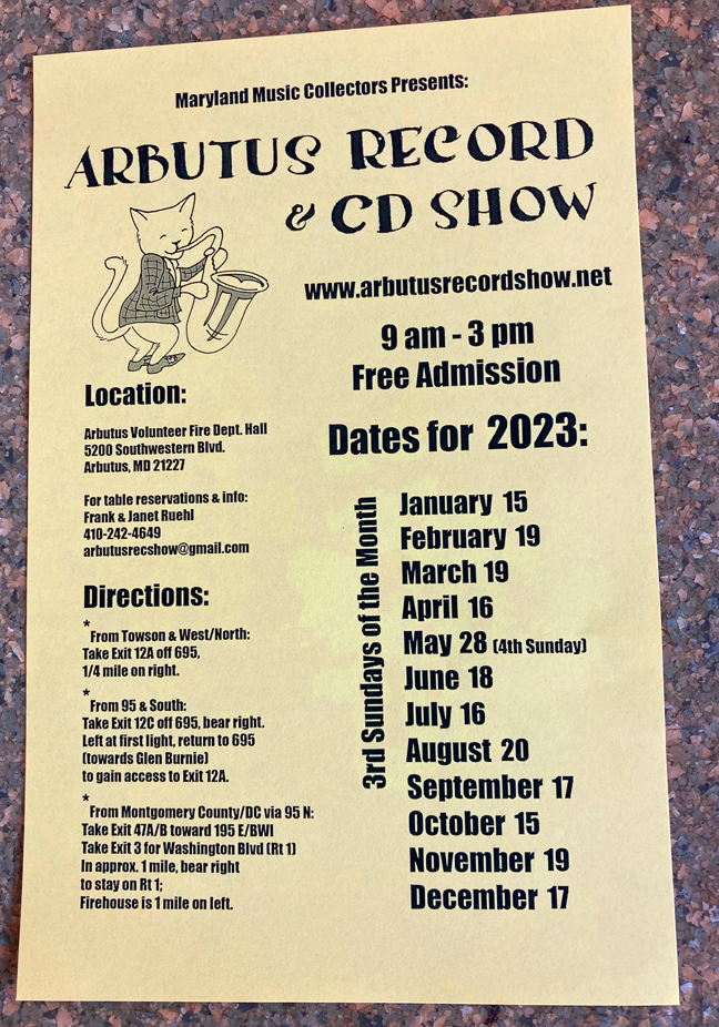 2023 arbutus record show schedule